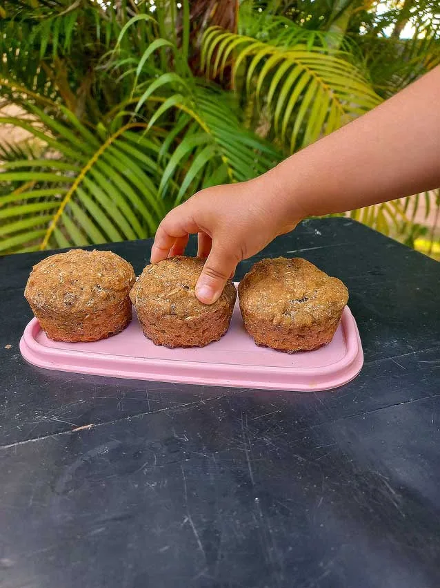Pãozinho de banana para bebês