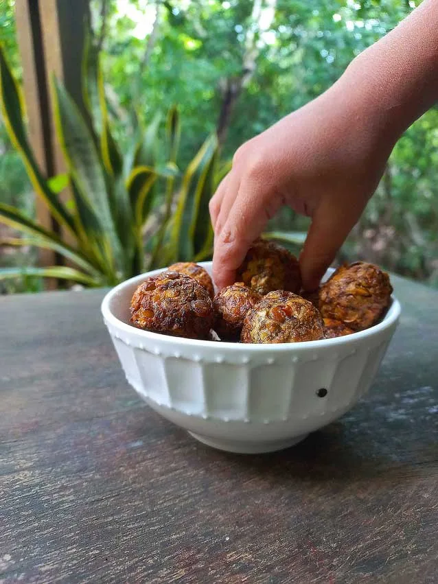Bolinhas de lentilha para bebês