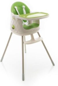 Cadeira de alimentação portatil e ajustável verde