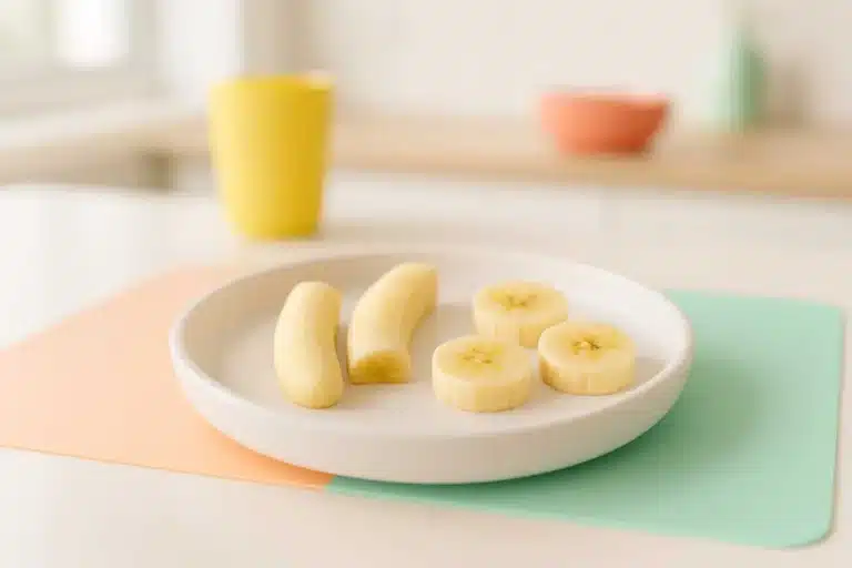 Banana para bebê: cortes seguros por idade (BLW e tradicional)
