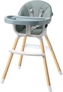Cadeira de Alimentação para bebê ajustável verde
