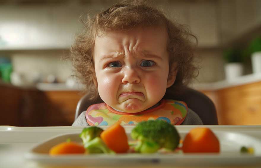Como lidar com a recusa alimentar do bebê? Dicas para tornar as refeições mais leves e eficazes. recusa alimentar do bebe
